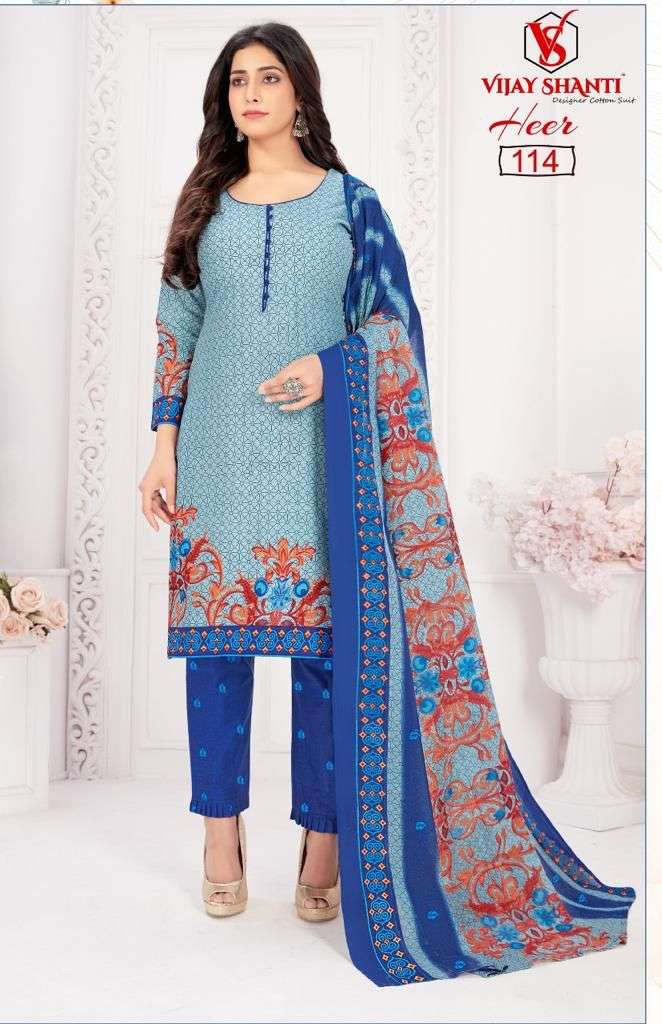 VIJAY SHANTI DRESS HEER COTTON PRINTED LADIES DRESS