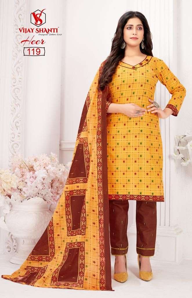 VIJAY SHANTI DRESS HEER COTTON PRINTED LADIES DRESS