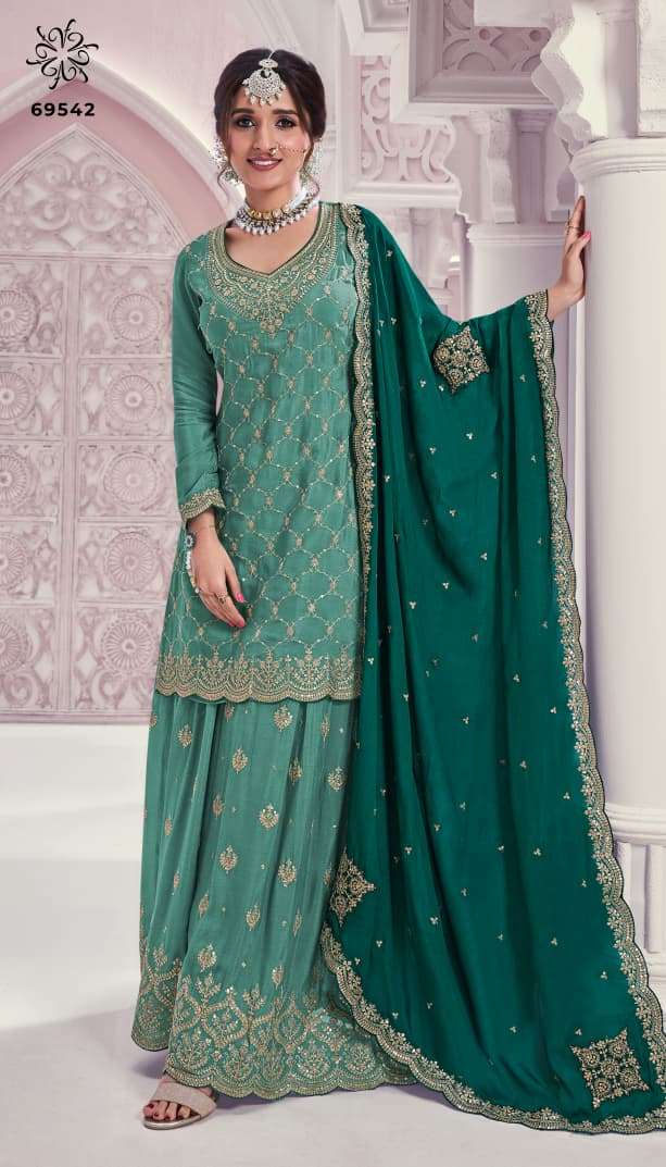 VINAY FASHION KULEESH RANGRASIYA HIT LIST HEAVY EMBROIDERED FESTIVE WEAR SUIT