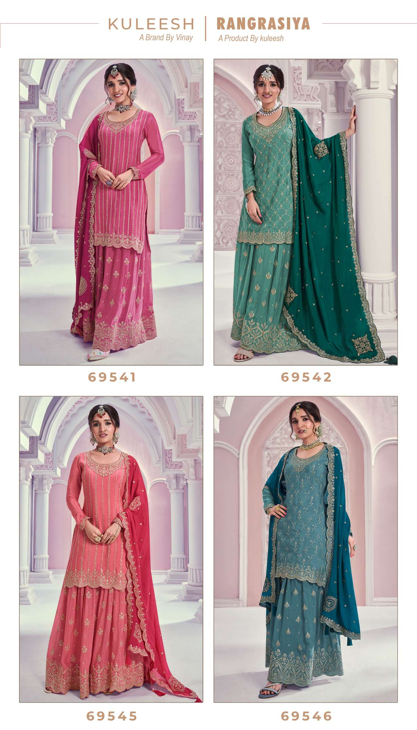 VINAY FASHION KULEESH RANGRASIYA HIT LIST HEAVY EMBROIDERED FESTIVE WEAR SUIT