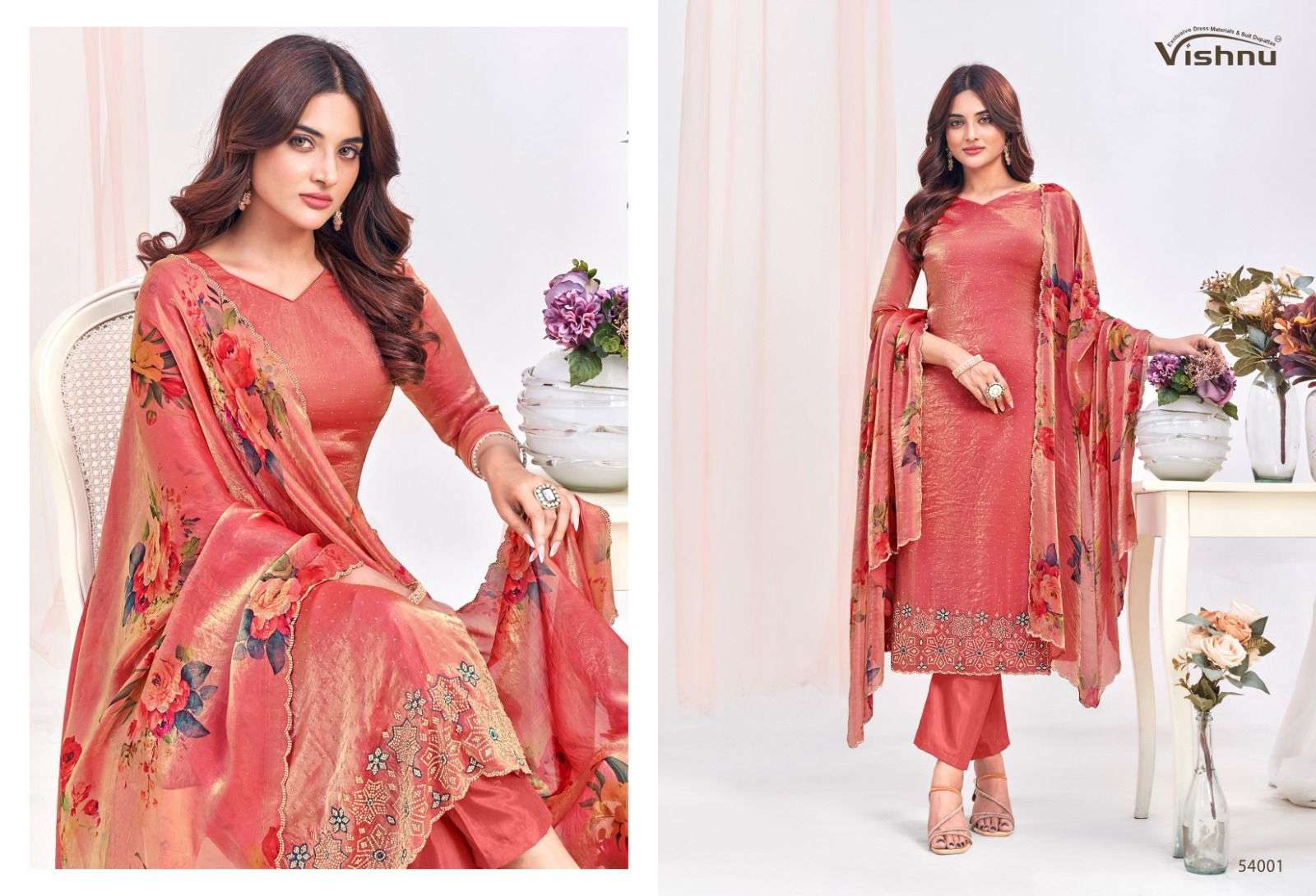 VISHNU IMPEX FARHANA SILK WITH FANCY SWAROVSKI WORK SUIT