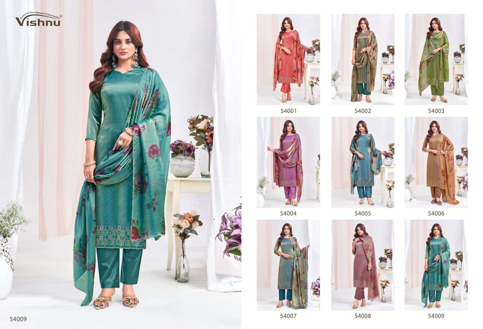 VISHNU IMPEX FARHANA SILK WITH FANCY SWAROVSKI WORK SUIT