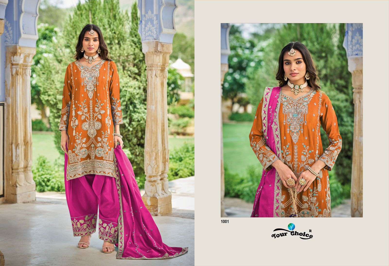 YOUR CHOICE FARSI STYLE VOL 1 HEAVY DESIGNER PARTY WEAR LADIES SUIT