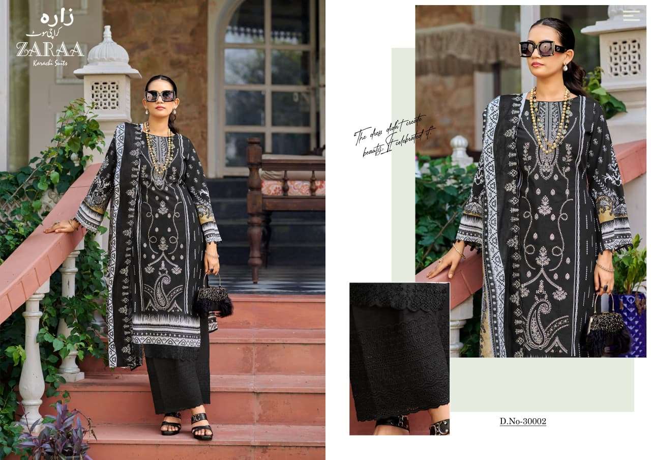 ZARAA KARACHI SUITS BIN SAEED VOL 29 COTTON DIGITAL PRINT WITH WORK SUIT