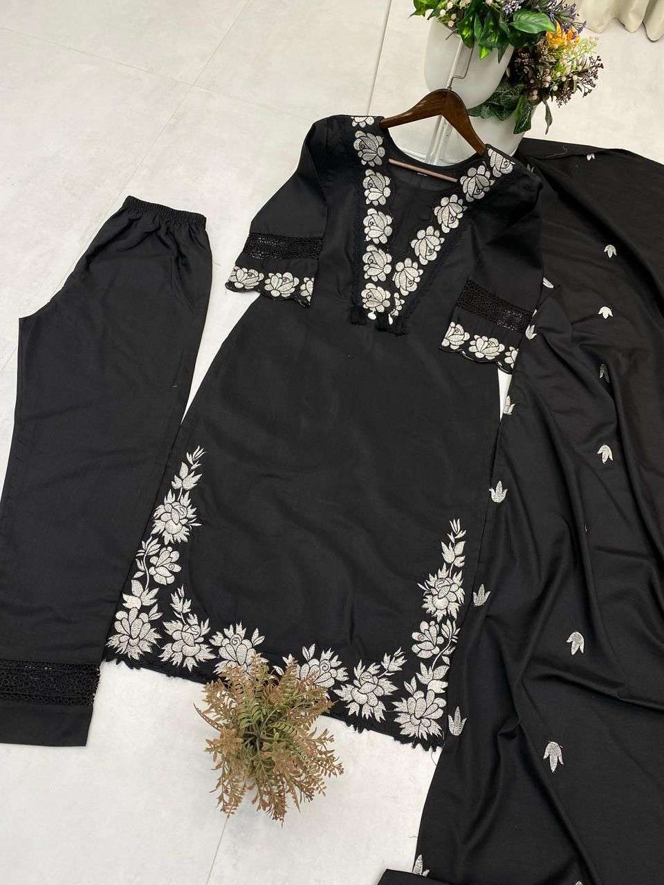 BE 385 COTTON FANCY DESIGNER WORK READY MADE LADIES SUIT