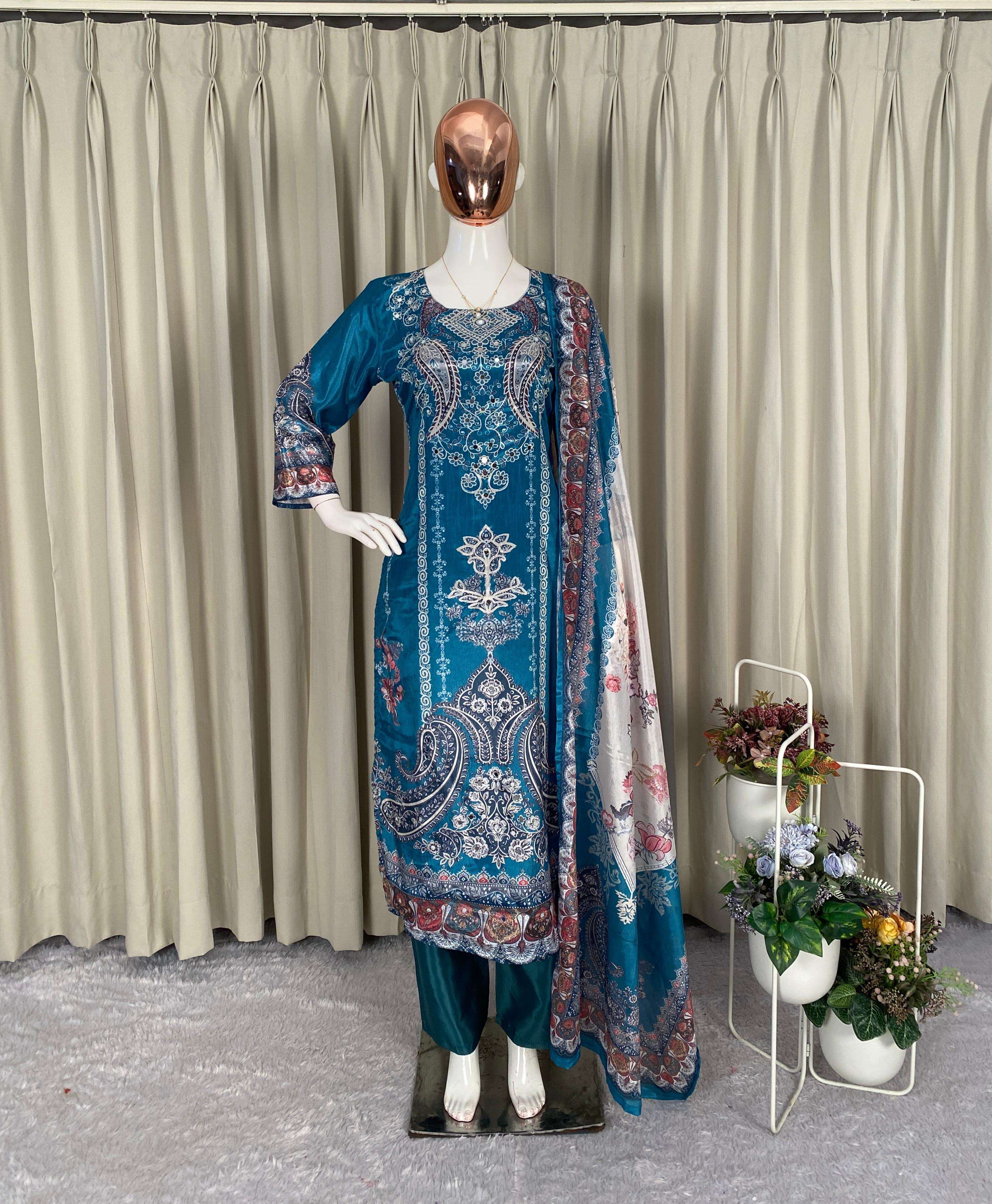 BE 438 CHINON DESIGNER FANCY DESIGNER WORK READY MADE LADIES SUIT