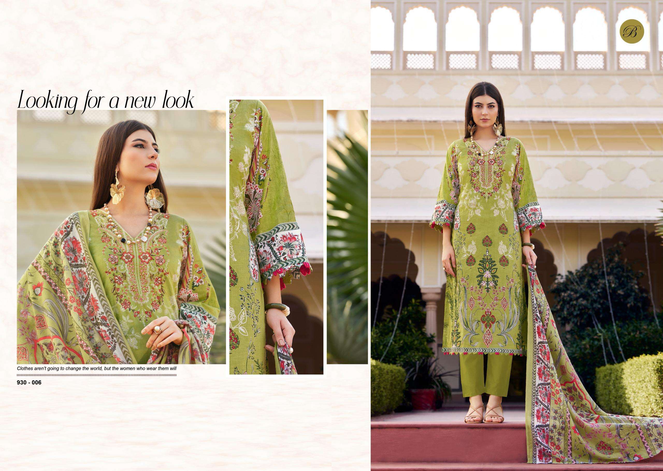 BELLIZA DESIGNER STUDIO NAIRA VOL 126	COTTON DIGITAL PRINT WITH FANCY WORK SUIT