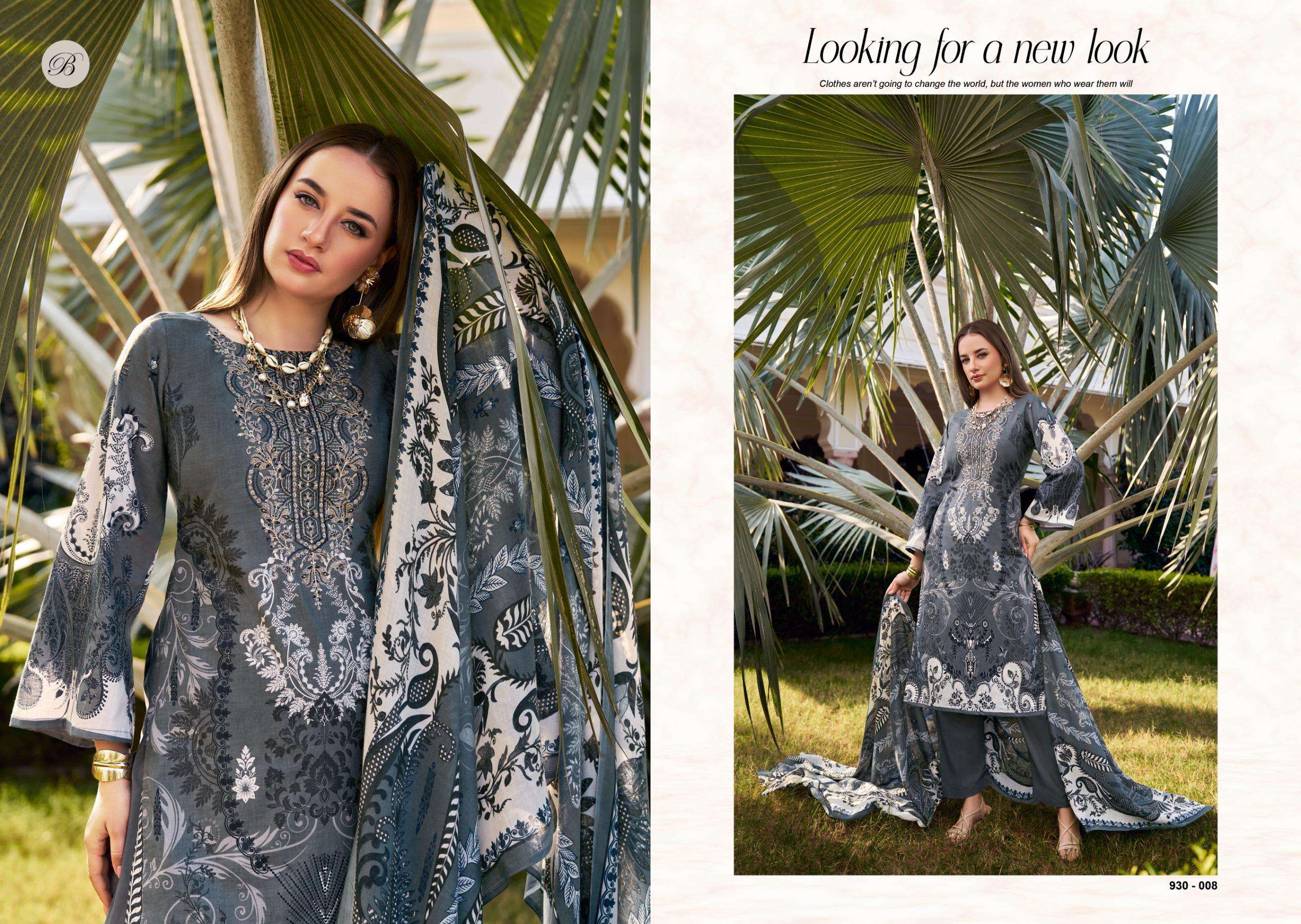 BELLIZA DESIGNER STUDIO NAIRA VOL 126	COTTON DIGITAL PRINT WITH FANCY WORK SUIT
