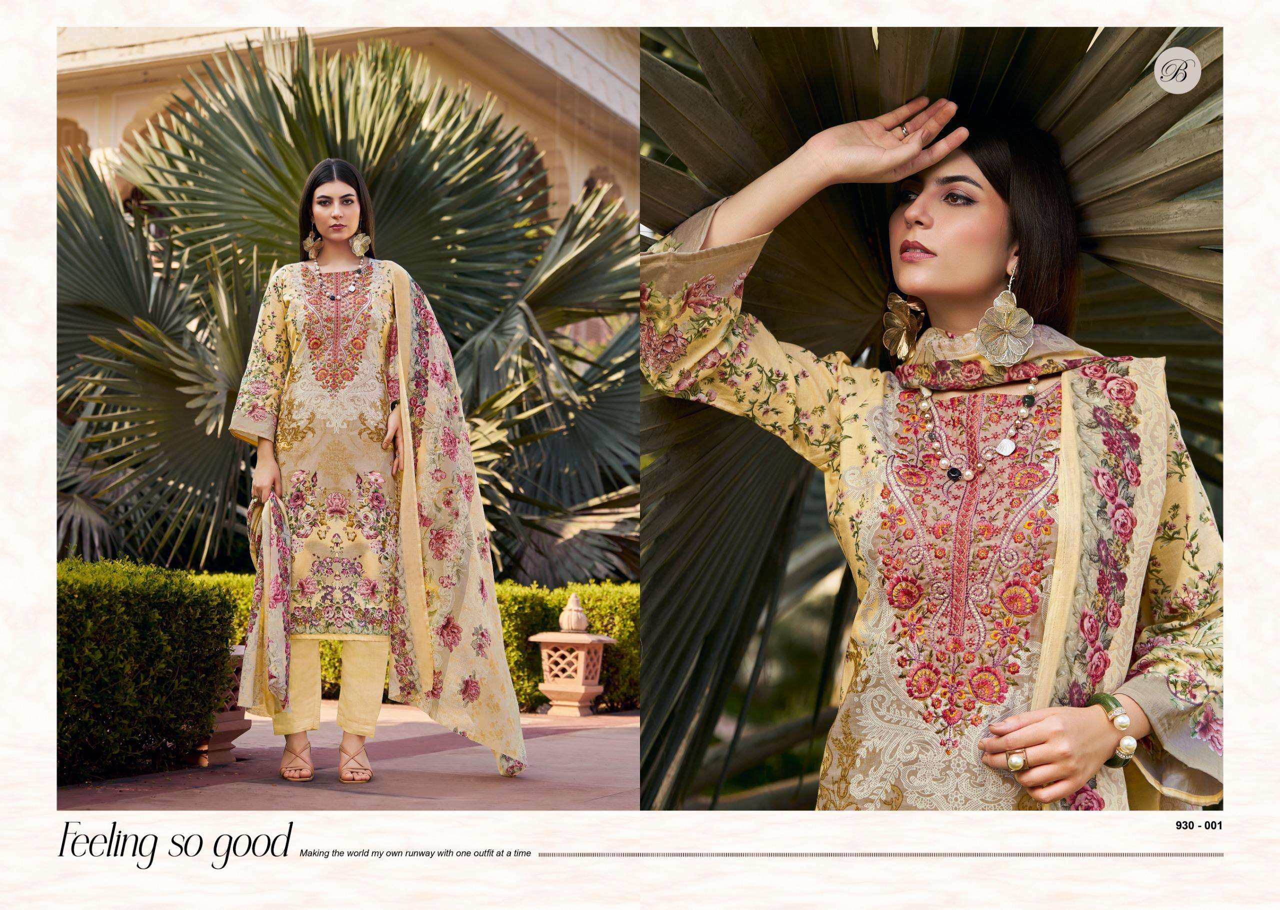 BELLIZA DESIGNER STUDIO NAIRA VOL 126	COTTON DIGITAL PRINT WITH FANCY WORK SUIT