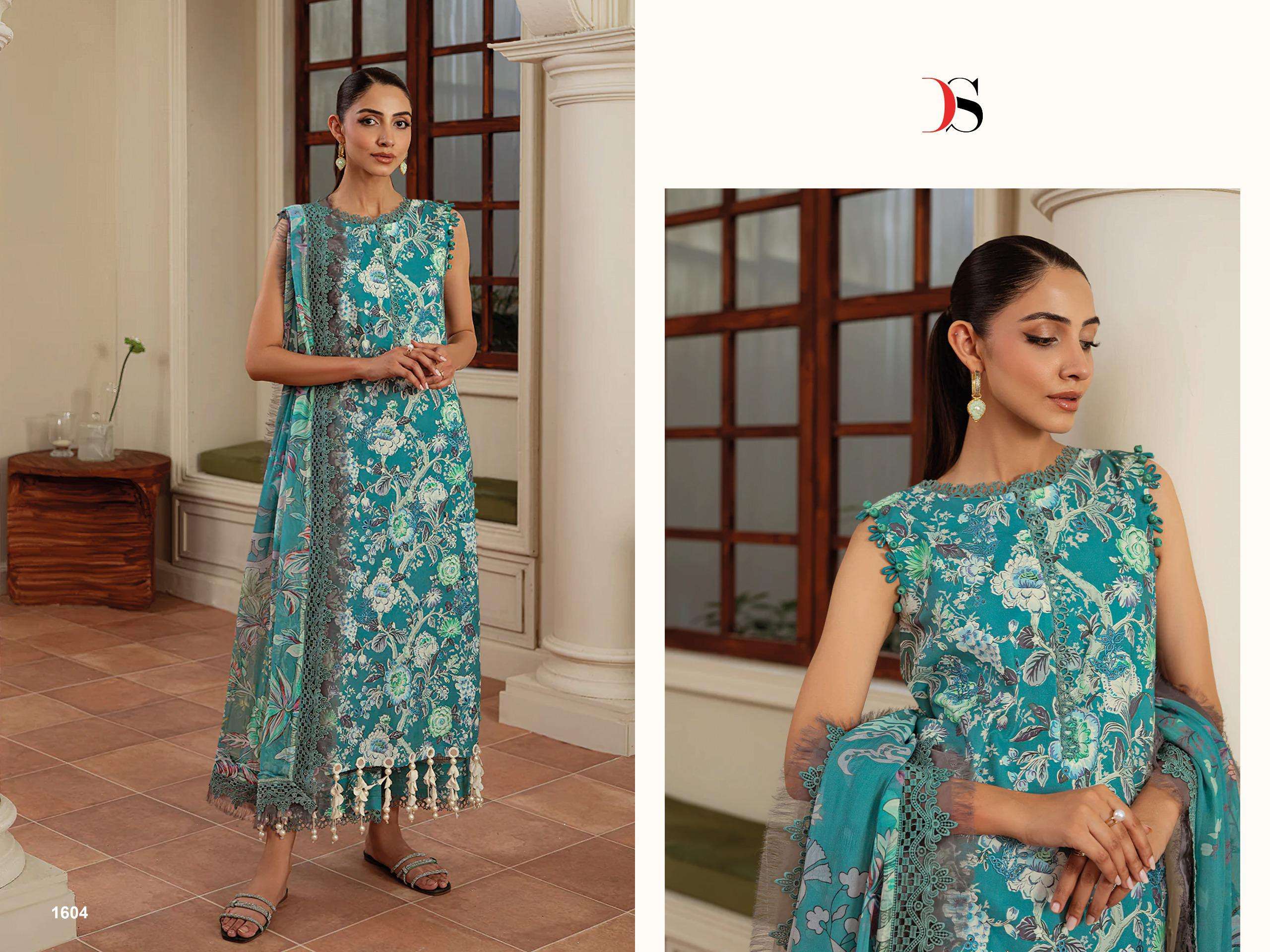 DEEPSY SUITS JADE LUMEA COTTON PATCH EMBROIDERY WORK SALWAR KAMEEZ 
