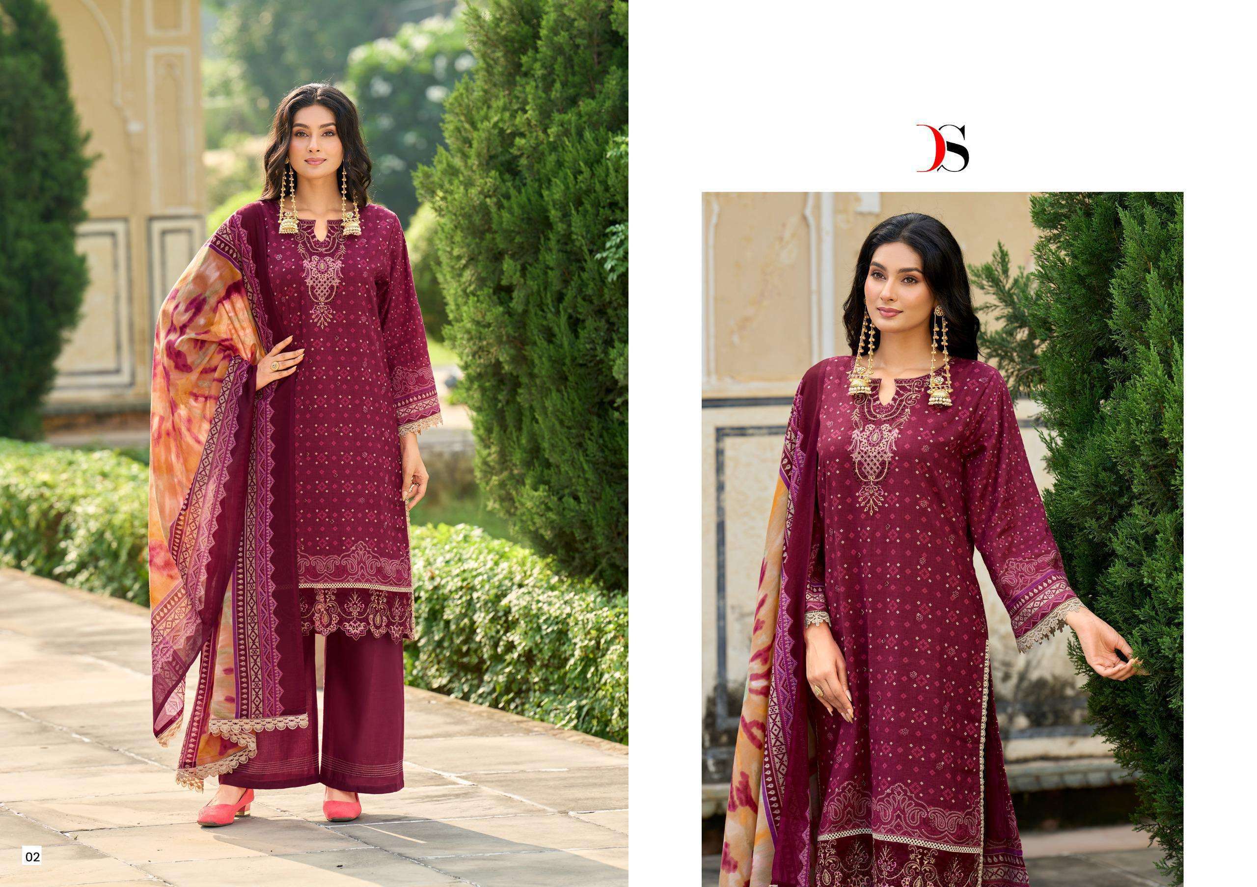 DEEPSY SUITS TAWAKKAL PREMIUM COLLECTION 25 VOL 2 COTTON DESIGNER WORK SUIT