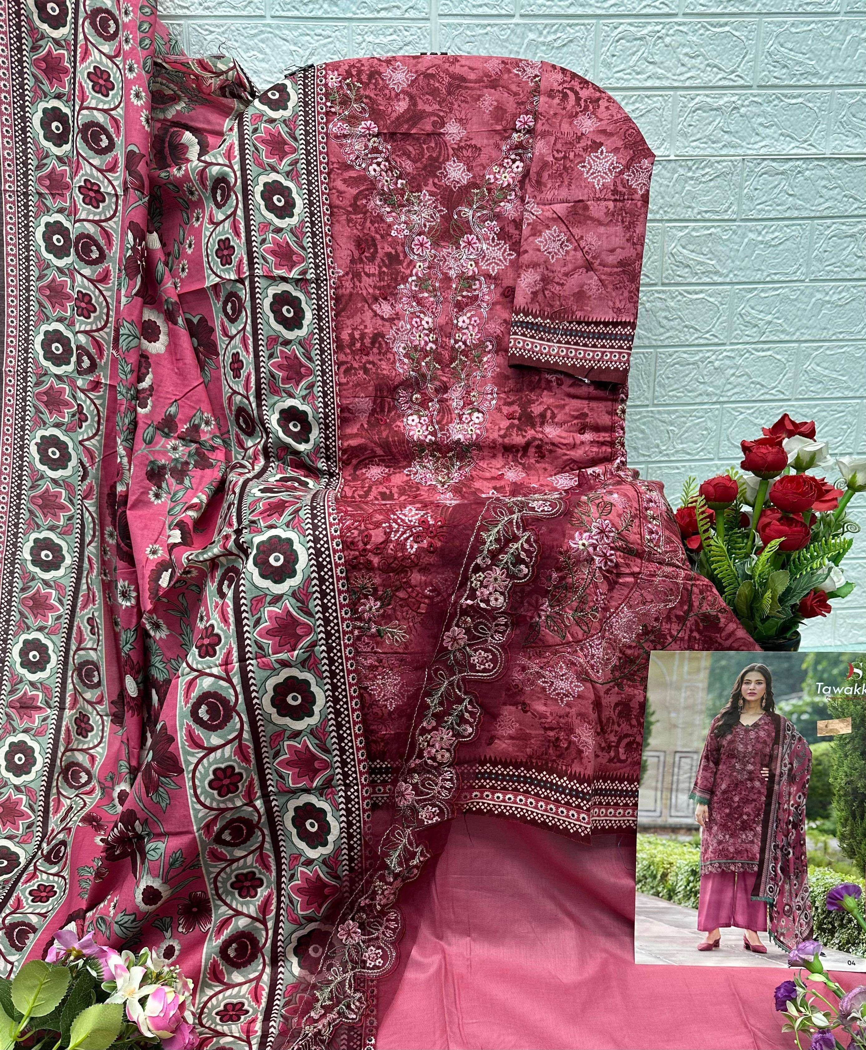 DEEPSY SUITS TAWAKKAL PREMIUM COLLECTION 25 VOL 2 COTTON DESIGNER WORK SUIT