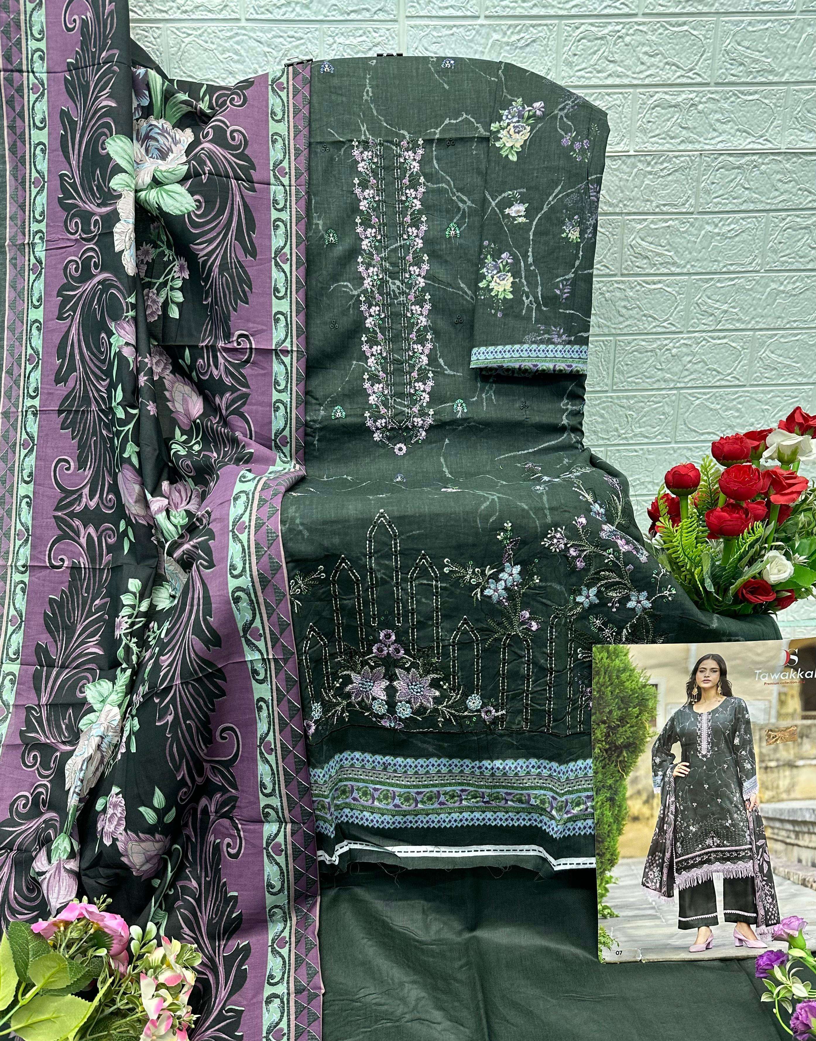 DEEPSY SUITS TAWAKKAL PREMIUM COLLECTION 25 VOL 2 COTTON DESIGNER WORK SUIT