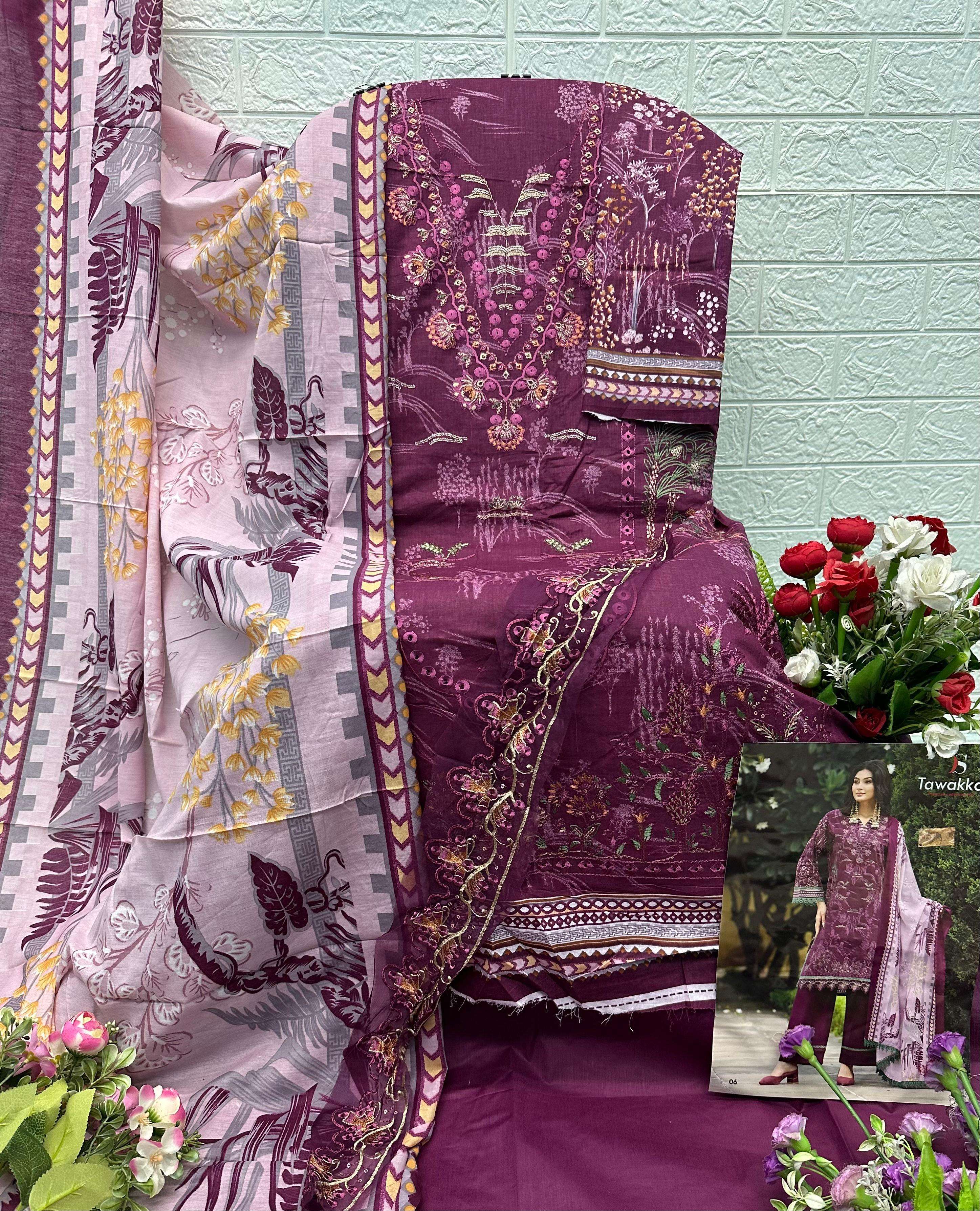 DEEPSY SUITS TAWAKKAL PREMIUM COLLECTION 25 VOL 2 COTTON DESIGNER WORK SUIT