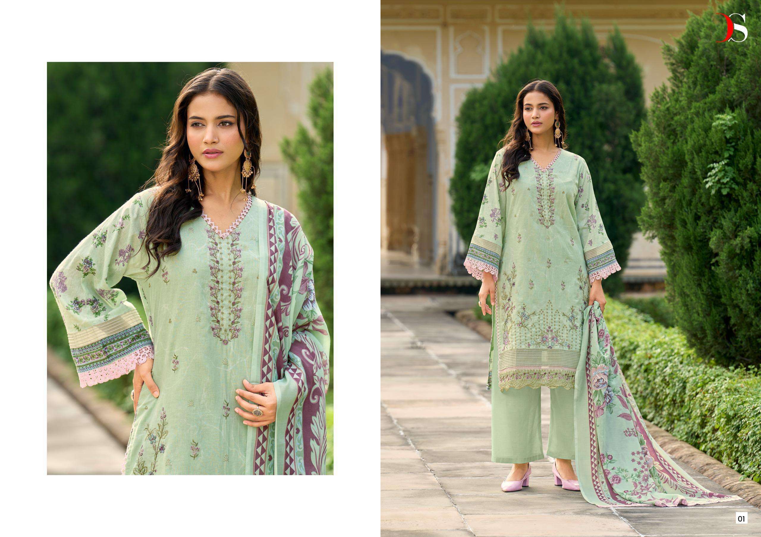 DEEPSY SUITS TAWAKKAL PREMIUM COLLECTION 25 VOL 2 COTTON DESIGNER WORK SUIT