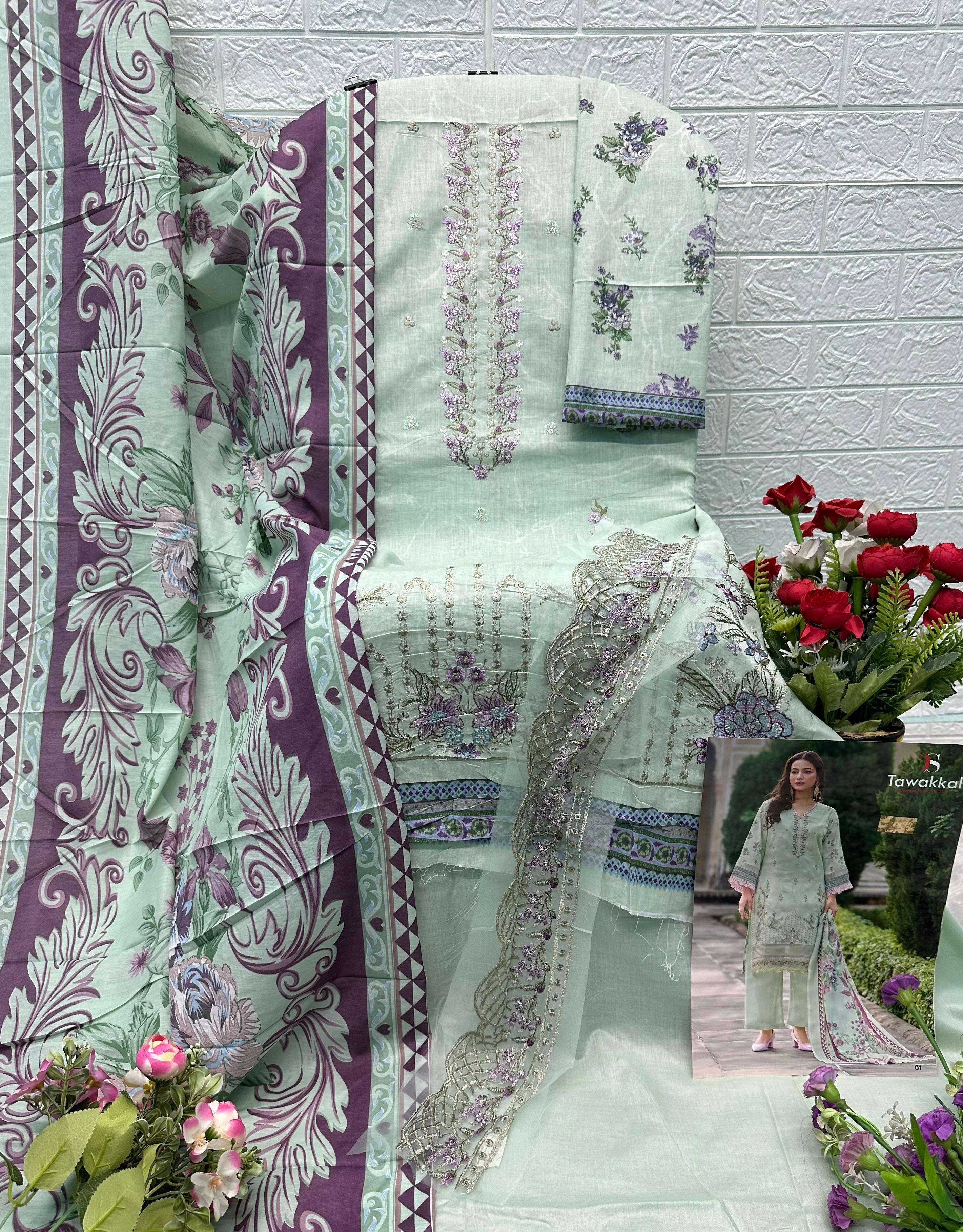 DEEPSY SUITS TAWAKKAL PREMIUM COLLECTION 25 VOL 2 COTTON DESIGNER WORK SUIT