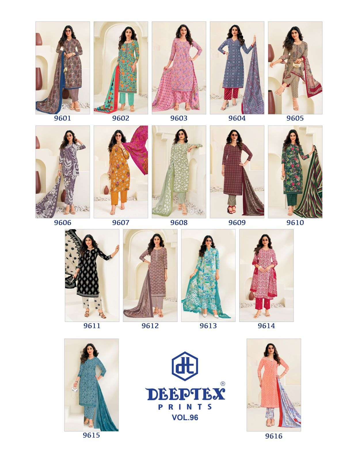 DEEPTEX MISS INDIA VOL 96 SUPER HIT COTTON DRESS WHOLESALER SURAT