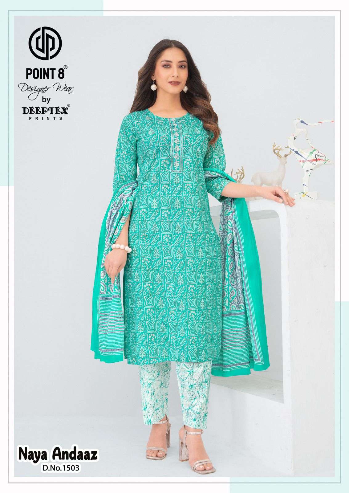 DEEPTEX PRINTS NAYA ANDAAZ VOL 15 COTTON PRINTED KURTI BOTTOM AND DUPATTA SET 