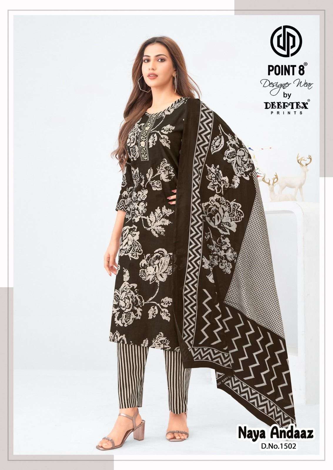 DEEPTEX PRINTS NAYA ANDAAZ VOL 15 COTTON PRINTED KURTI BOTTOM AND DUPATTA SET 
