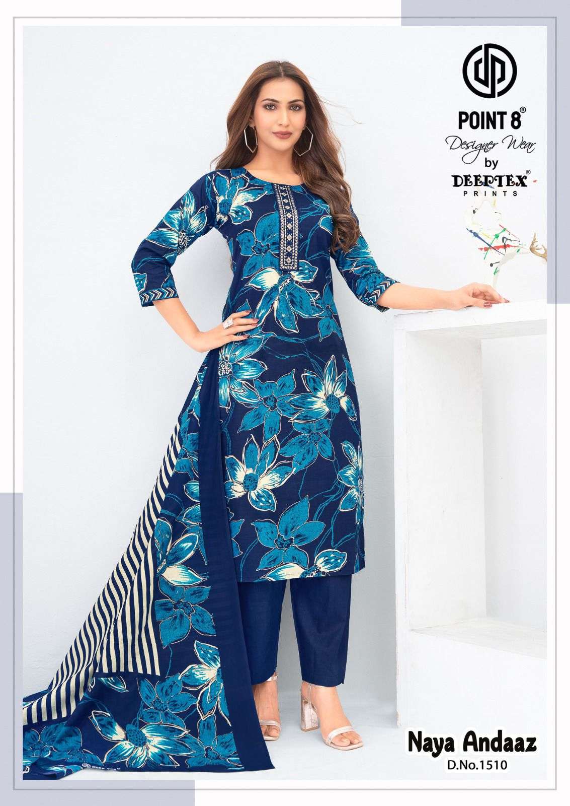 DEEPTEX PRINTS NAYA ANDAAZ VOL 15 COTTON PRINTED KURTI BOTTOM AND DUPATTA SET 