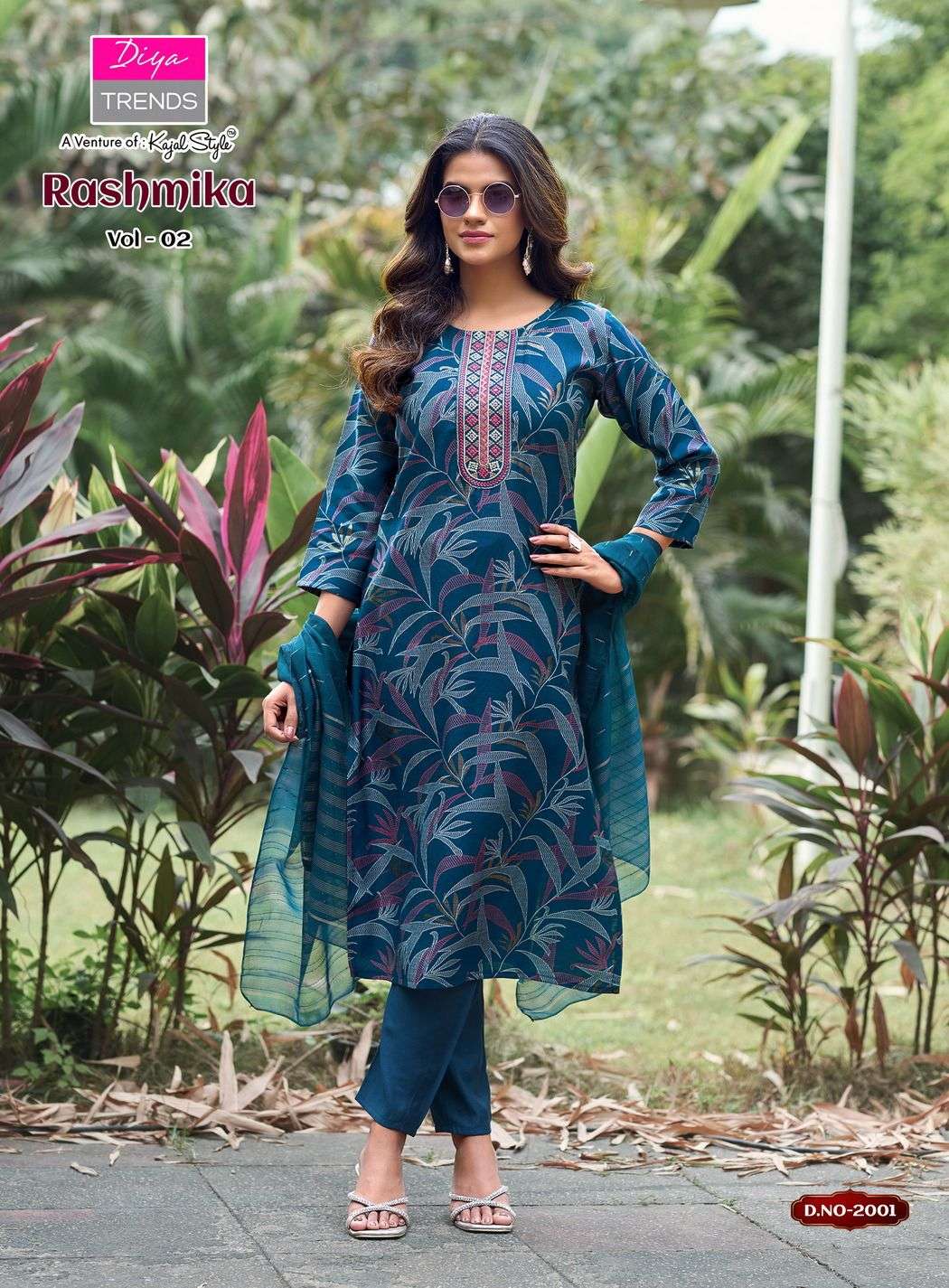 DIYA TRENDS RASHMIKA VOL 2 STRAIGHT KURTI WITH PANT & DUPATTA COMBO SET