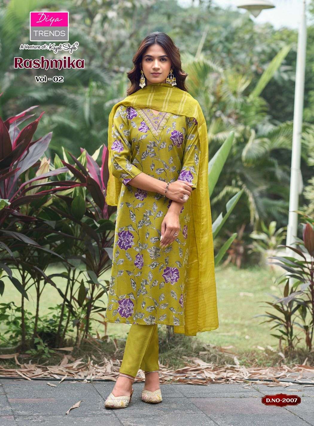 DIYA TRENDS RASHMIKA VOL 2 STRAIGHT KURTI WITH PANT & DUPATTA COMBO SET