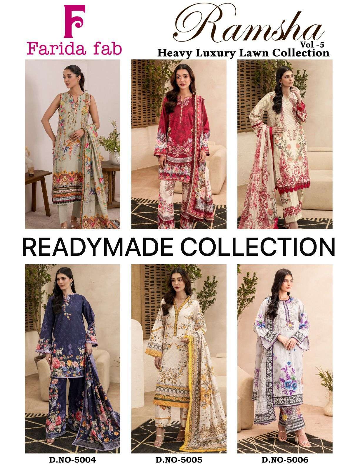 FARIDA FAB RAMSHA VOL 5 READY MADE COLLECTION 