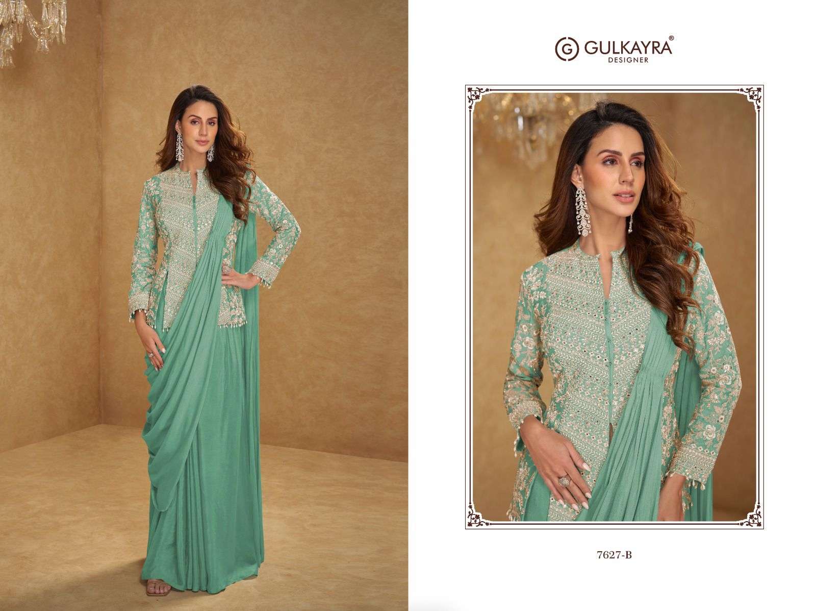 GULKAYRA DESIGNER MIRZA HEAVY BEAUTIFUL DESIGNER PARTY WEAR LADIES DRESS