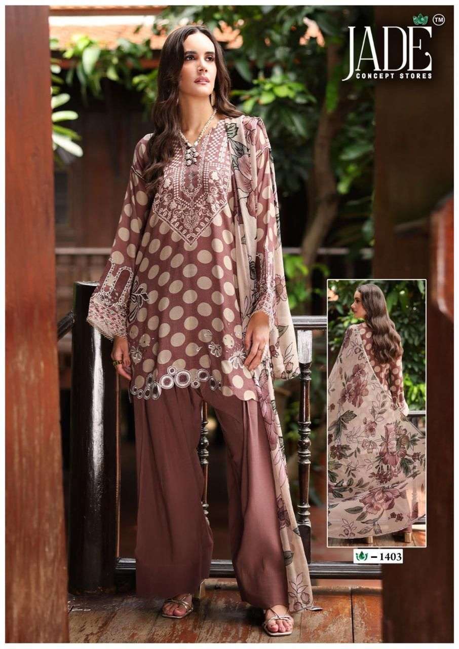 JADE CRIMSON EXCLUSIVE HEAVY LAWN COLLECTION VOL 14 NEW DESIGNS LAWN COTTON SUIT