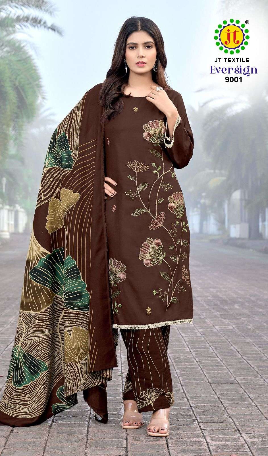 JT EVERSIGN VOL 9 RAYON FANCY WORKS LADIES SUIT