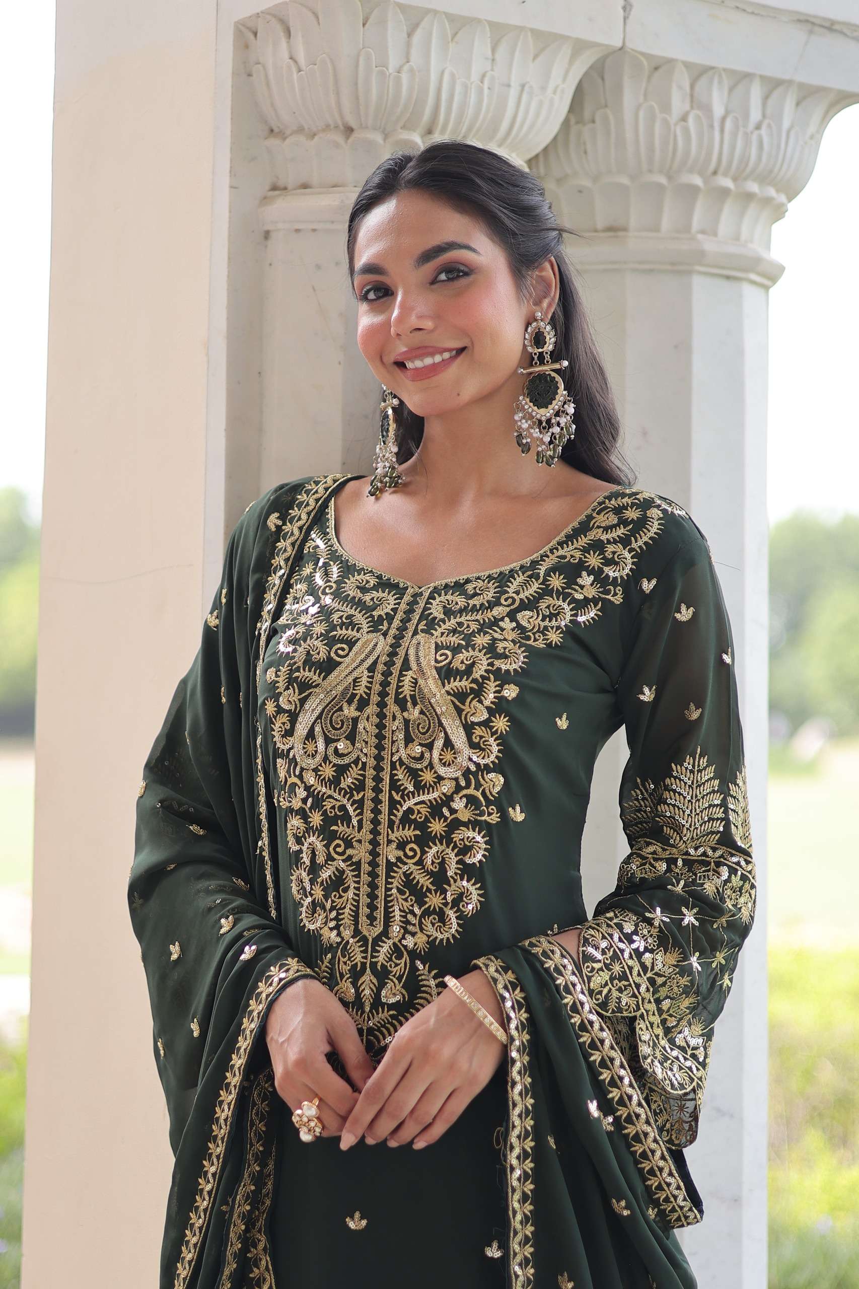 KA 1219 GEORGETTE DESIGNER PARTY WEAR LADIES SUIT