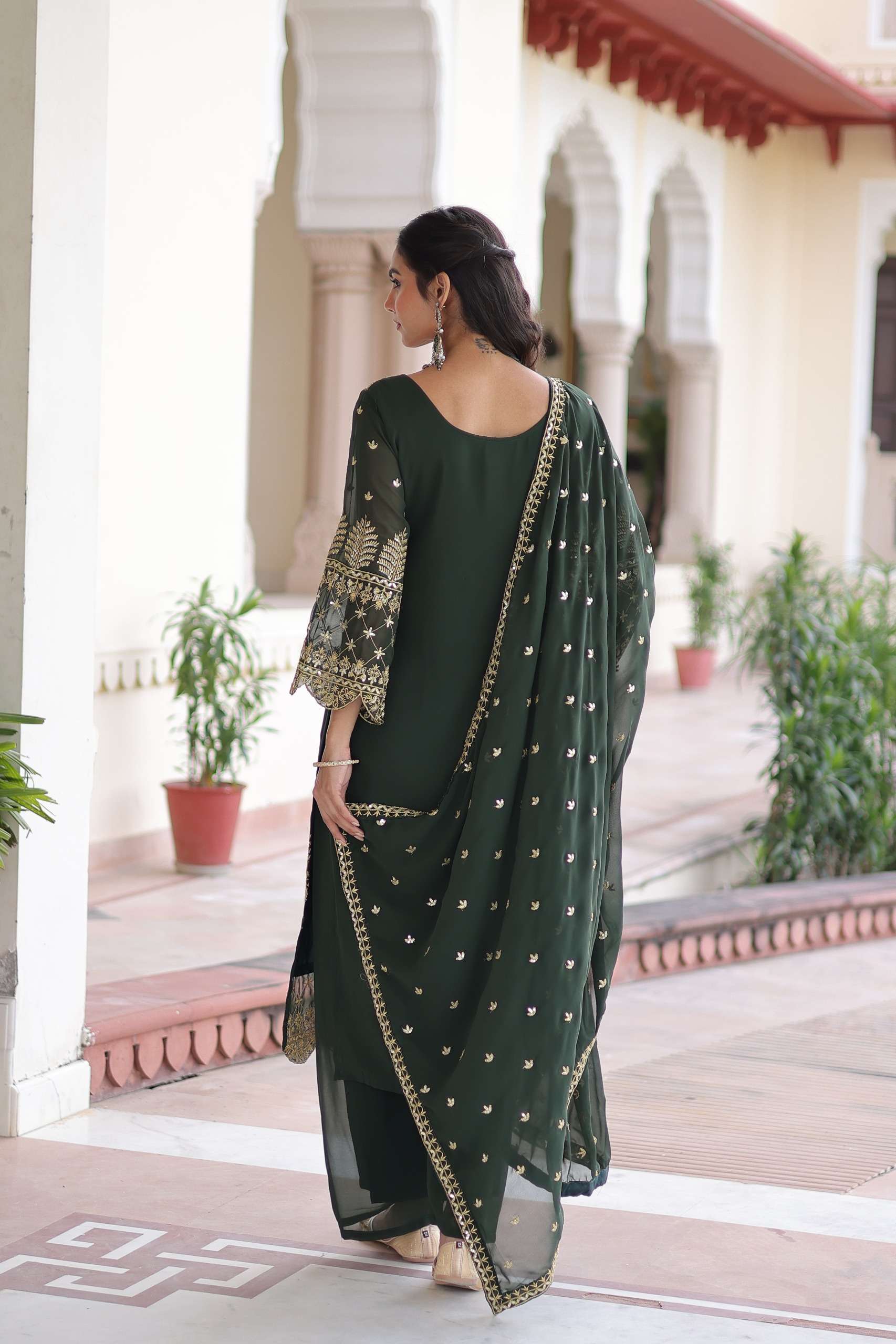 KA 1219 GEORGETTE DESIGNER PARTY WEAR LADIES SUIT
