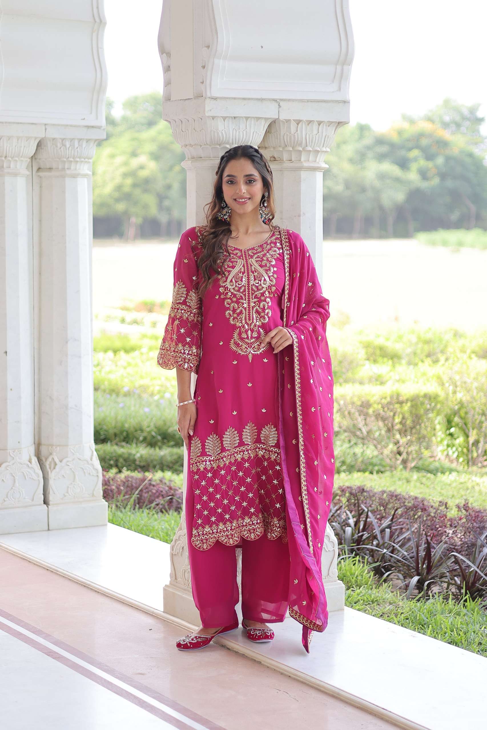 KA 1219 GEORGETTE DESIGNER PARTY WEAR LADIES SUIT