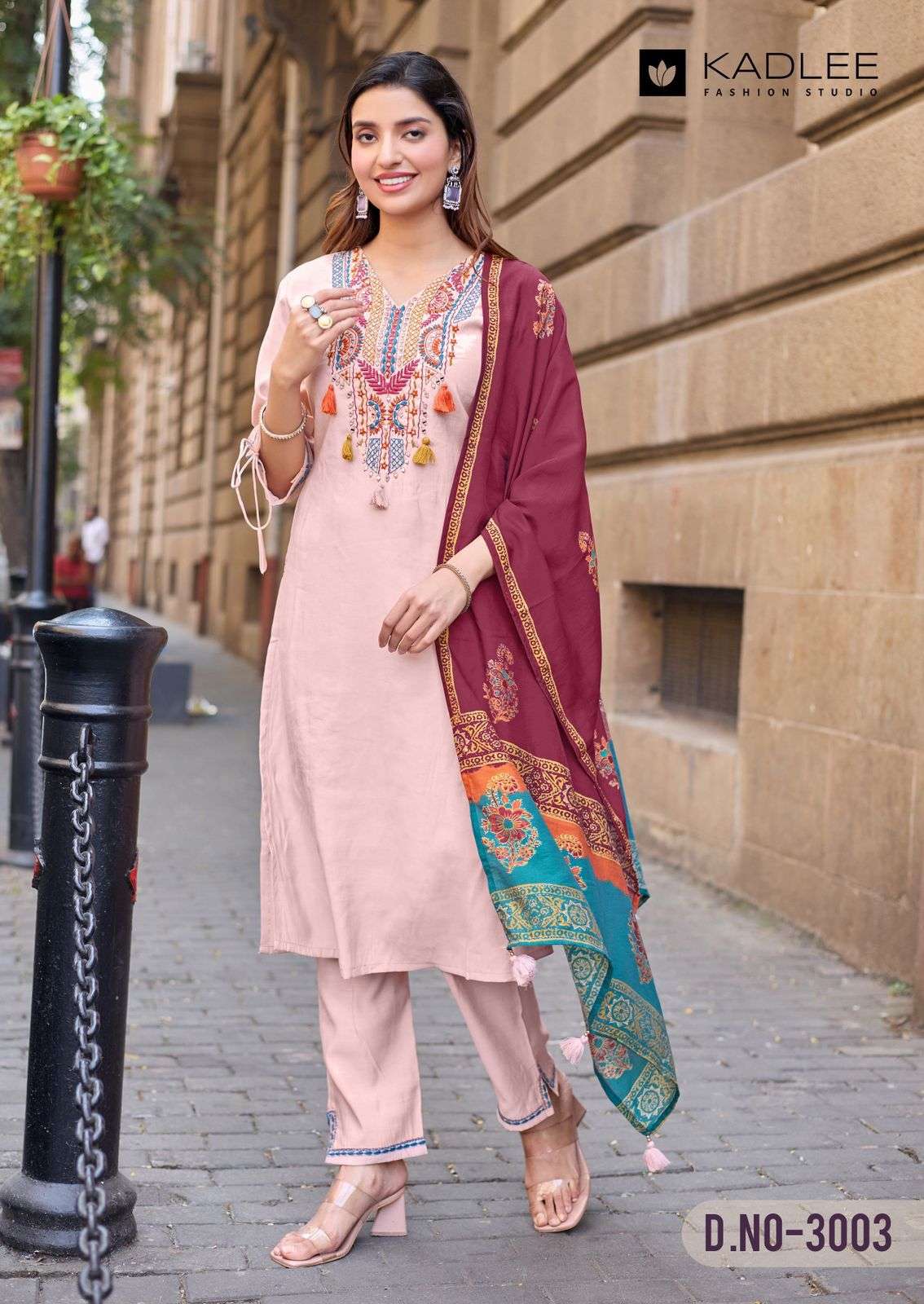 KADLEE FASHION SHAGUN SILK WITH FANCY WORKS LADIES 3PCS SET COLLECTION 