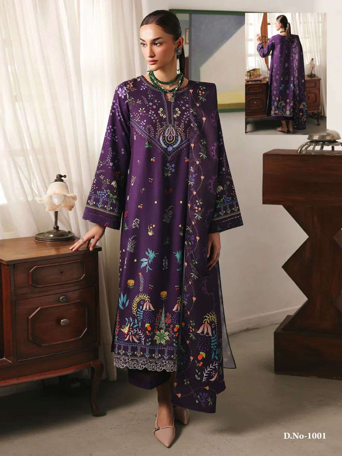 KAF FABRIC EVAYRA GULAAL LUXURY LAWN COLLECTION VOL 1 DIGITAL PRINT COTTON SALWAR SUIT