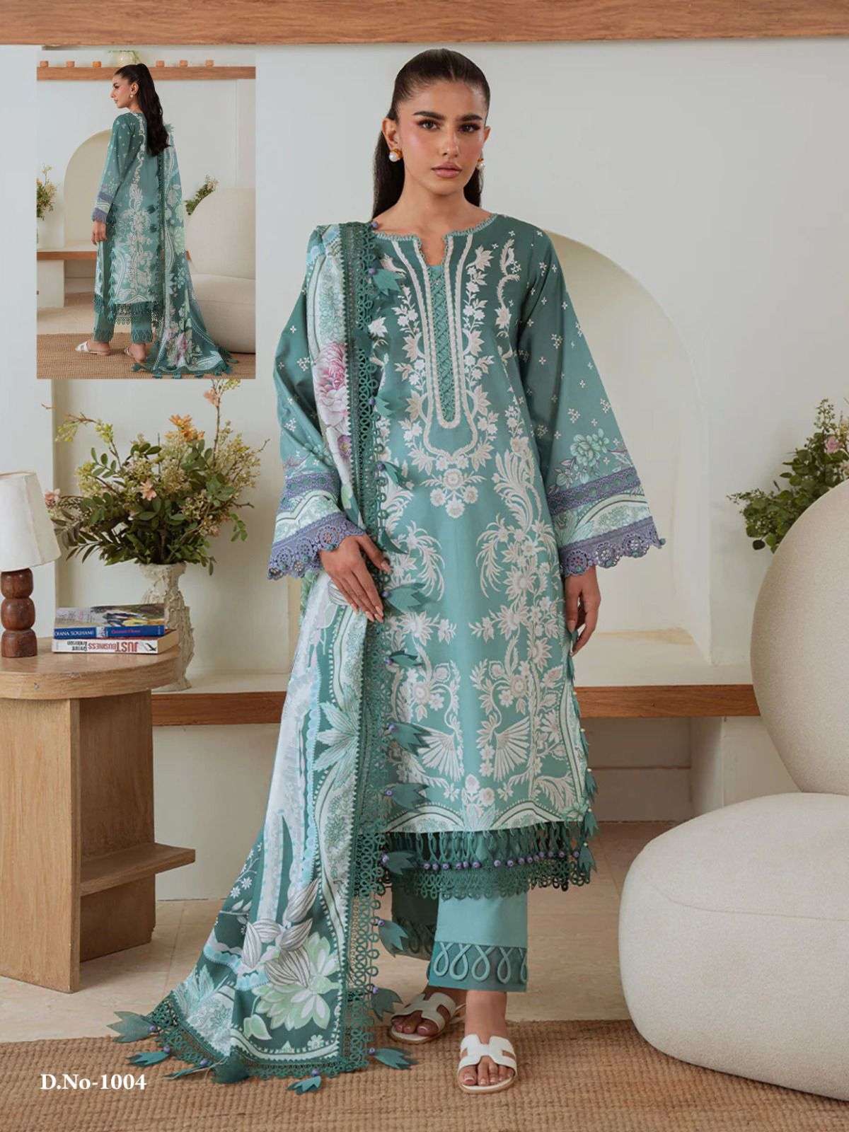 KAF FABRIC EVAYRA GULAAL LUXURY LAWN COLLECTION VOL 1 DIGITAL PRINT COTTON SALWAR SUIT