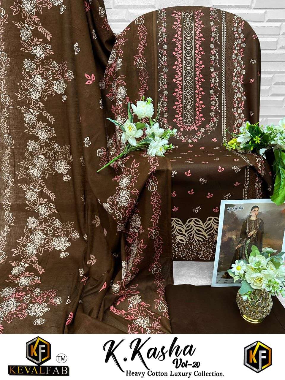 KEVAL FAB K KASHA VOL 20 COTTON DIGITAL STYLE PRINTS SALWAR SUIT
