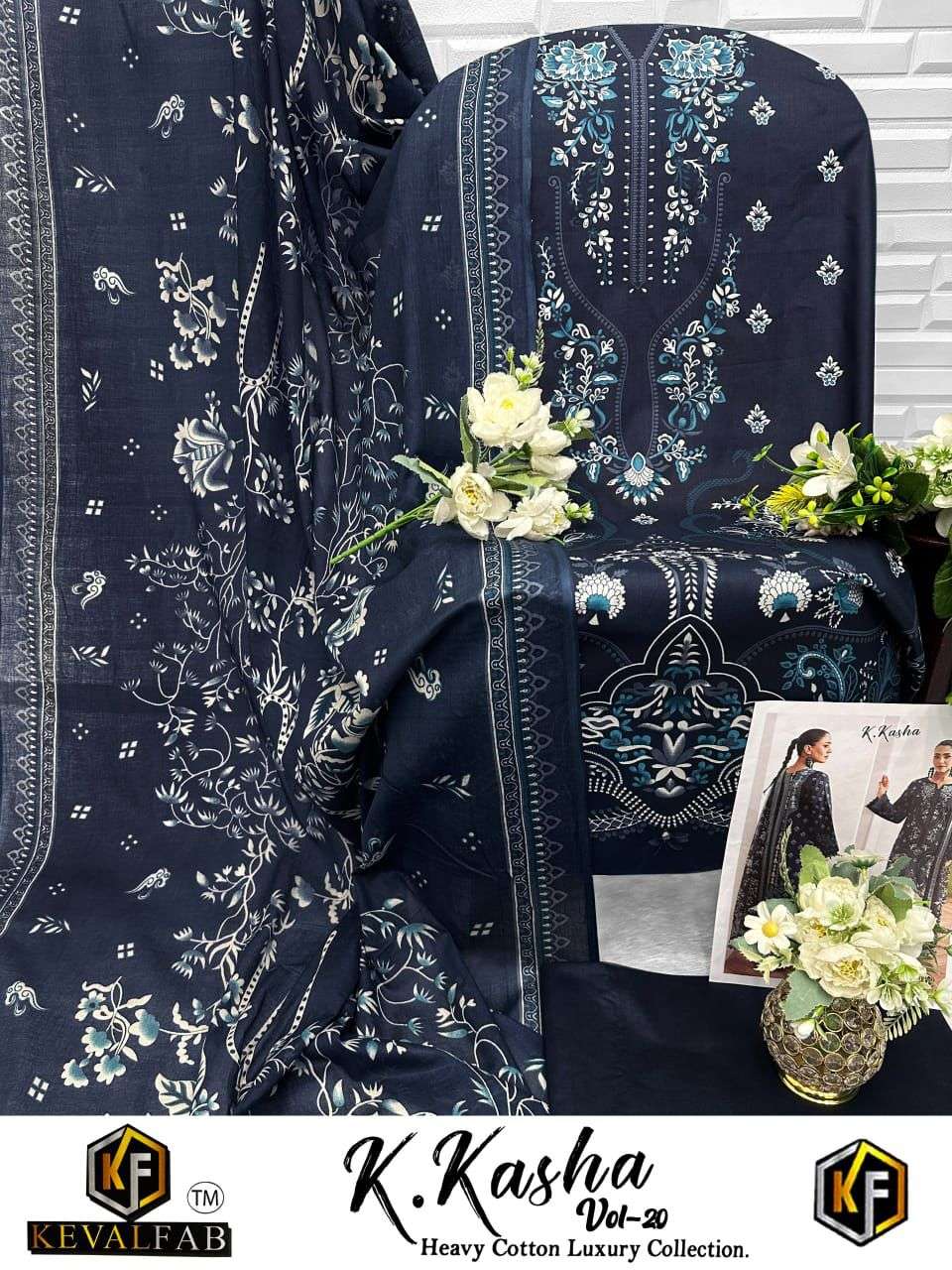 KEVAL FAB K KASHA VOL 20 COTTON DIGITAL STYLE PRINTS SALWAR SUIT