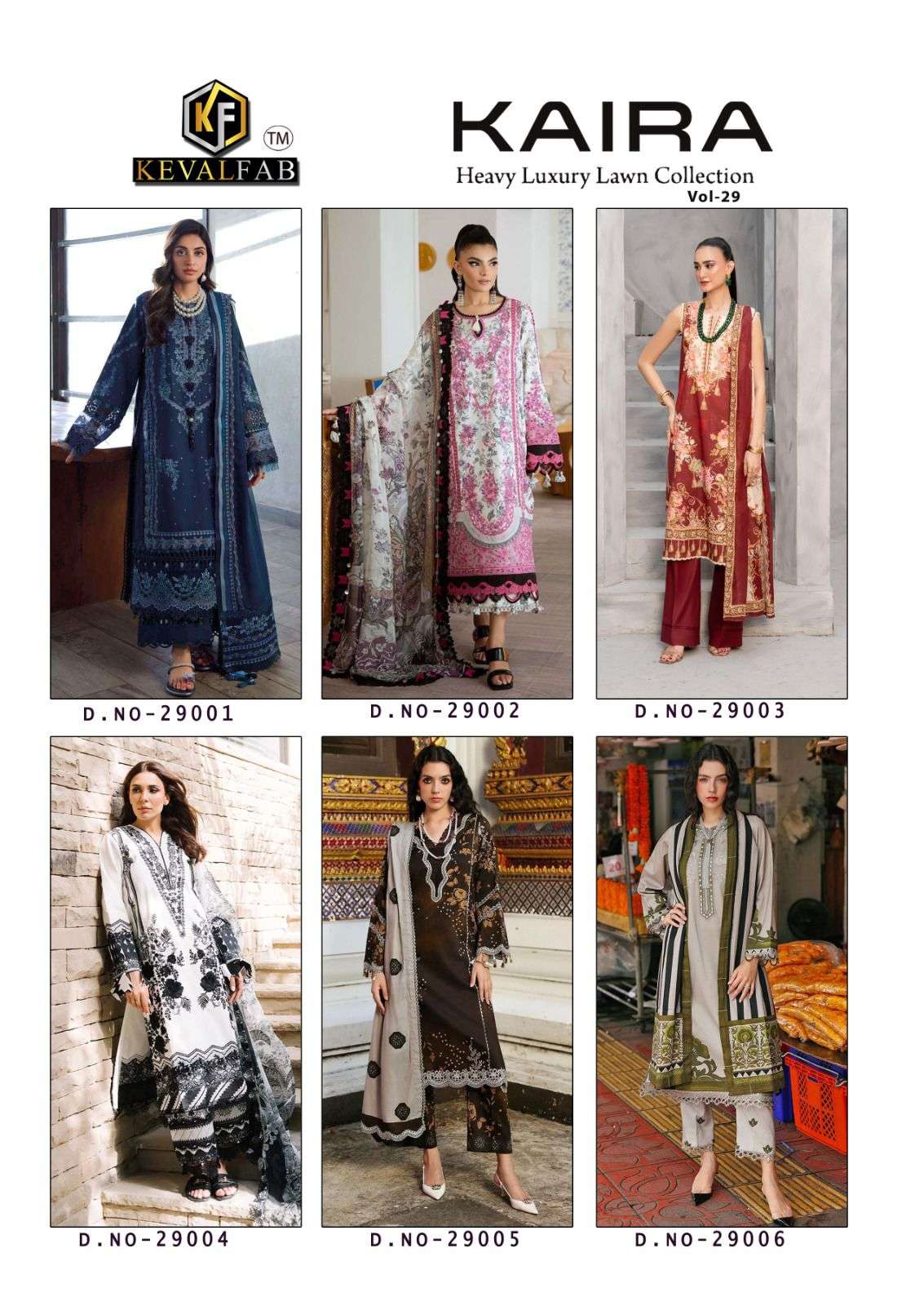 KEVAL FAB KAIRA VOL 29 LAWN COTTON DIGITAL KARACHI PRINTS SALWAR SUIT