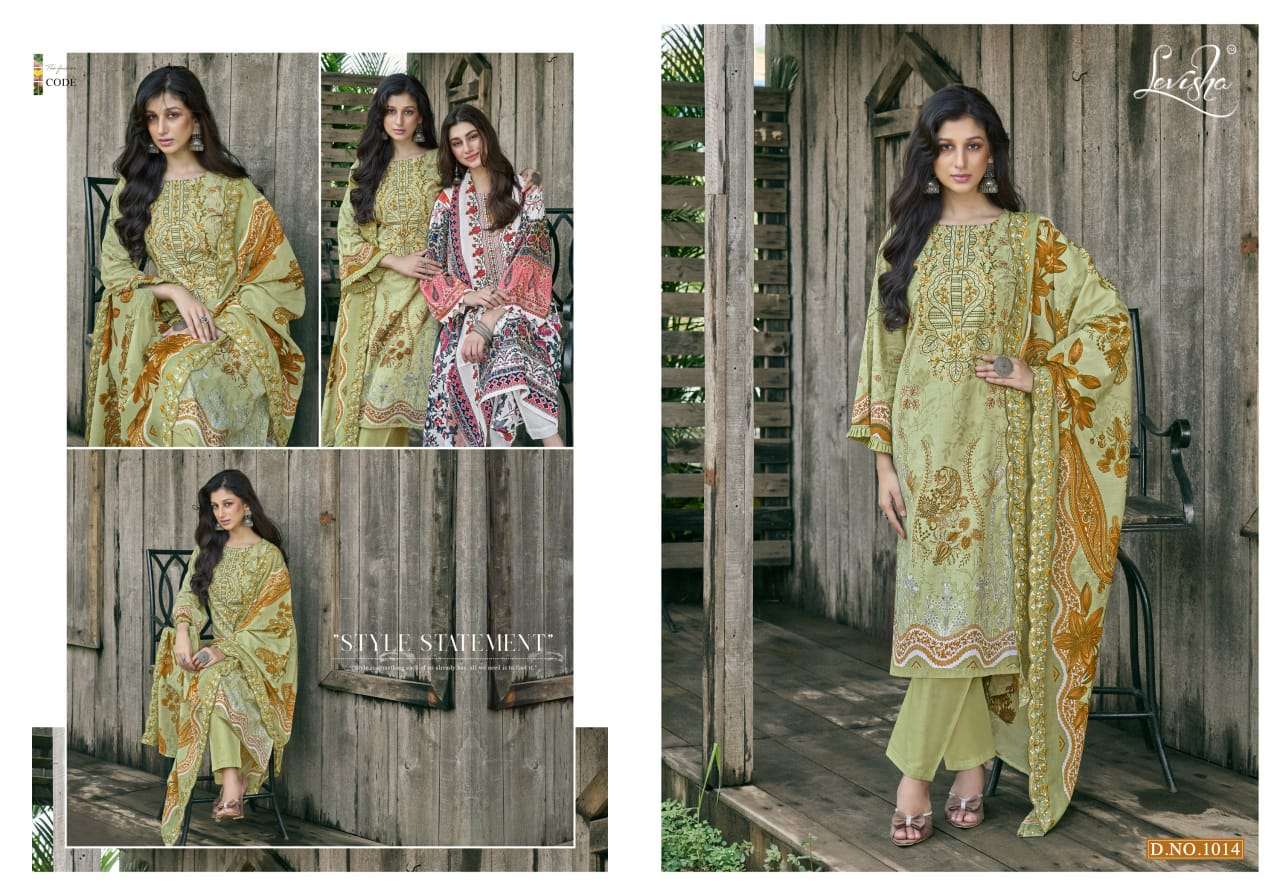 LEVISHA MASHAKALI LAWN COTTON DIGITAL PRINT WITH FANCY WORK SUIT