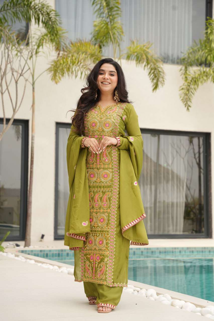 LW 9306 SILK DESIGNER FUNCTION WEAR READY MADE LADIES SUIT