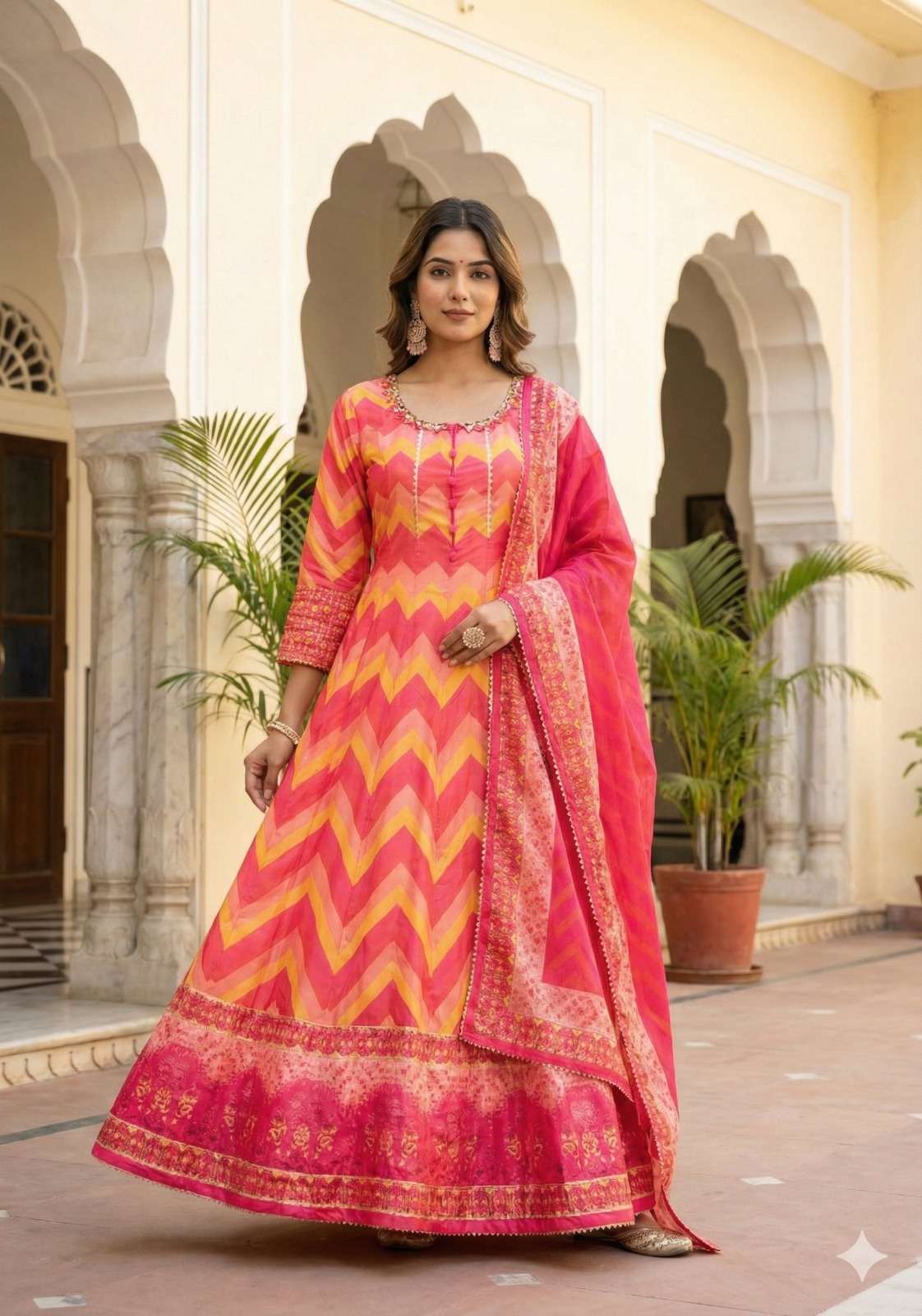 MF SAMANTA DOLA SILK DESIGNER PARTY WEAR ANARKALI GOWN WITH DUPATTA 