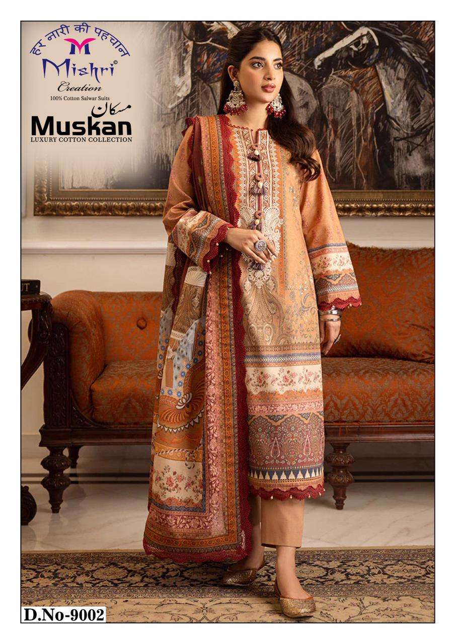 MISHRI CREATION MUSKAN VOL 9 COTTON KARACHI DIGITAL PRINT SALWAR SUIT