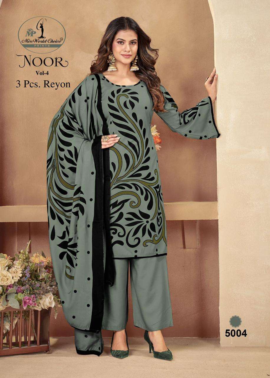 MISS WORLD CHOICE NOOR VOL 5 RAYON FANCY WORKS LADIES SALWAR SUIT