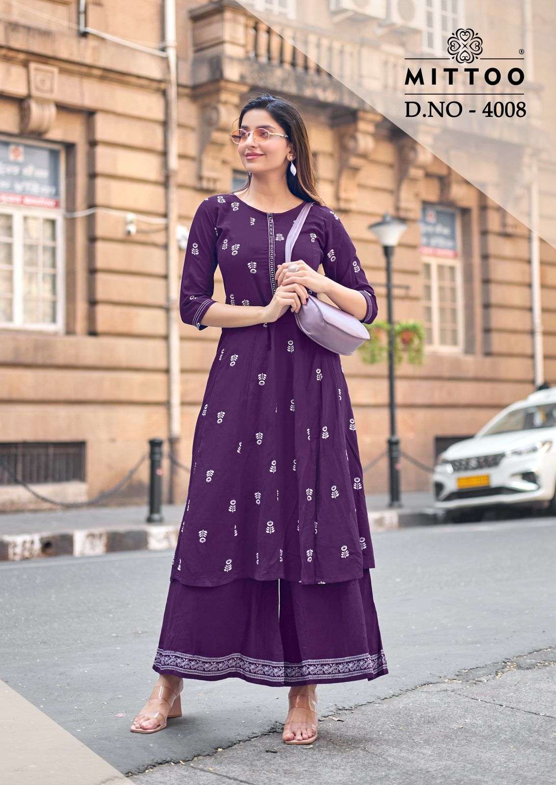 MITTOO TORAL VOL 2 RAYON PRINT FANCY WORK KURTI WITH BOTTOM PAIR 