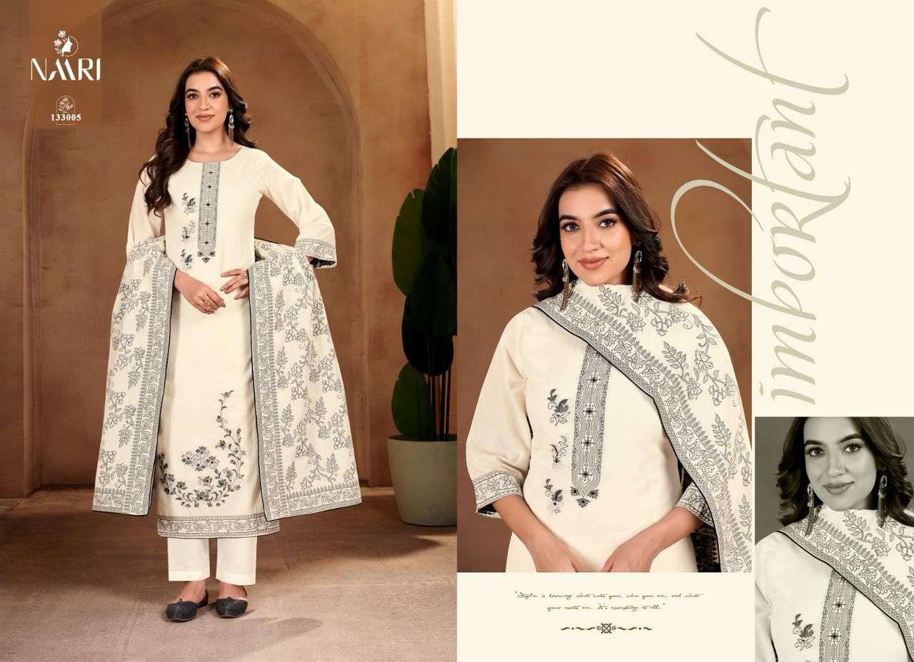 NAARI WELSY COTTON JACQUARD DESIGNER WORK LADIES SUIT