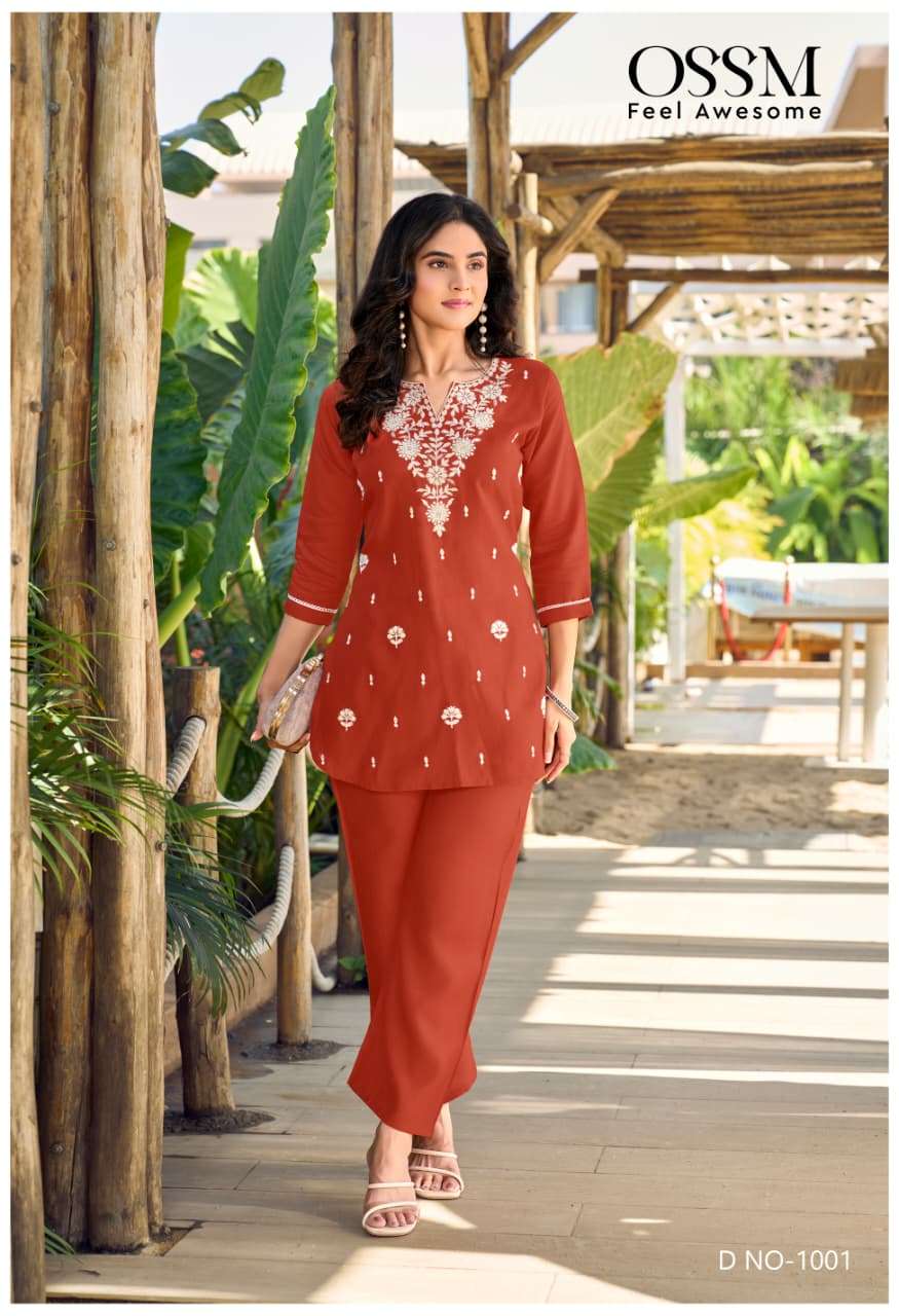 OSSM VAMA VOL 5 SIK FANCY WORKS LADIES CO-ORD SET 