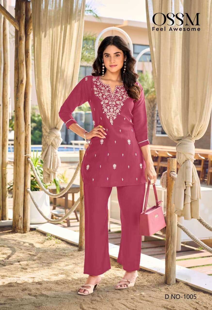 OSSM VAMA VOL 5 SIK FANCY WORKS LADIES CO-ORD SET 