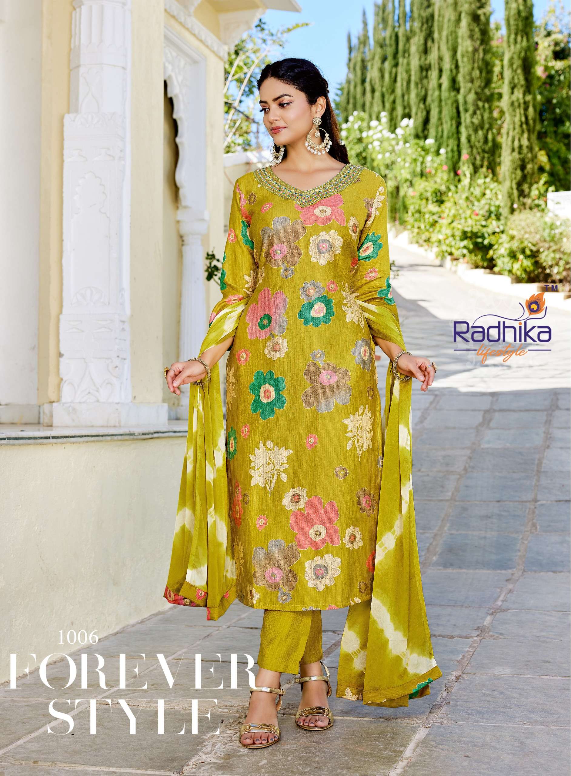 RADHIKA LIFESTYLE SHUAG VOL 1 FANCY LADIES KURTI BOTTOM AND DUPATTA SET 