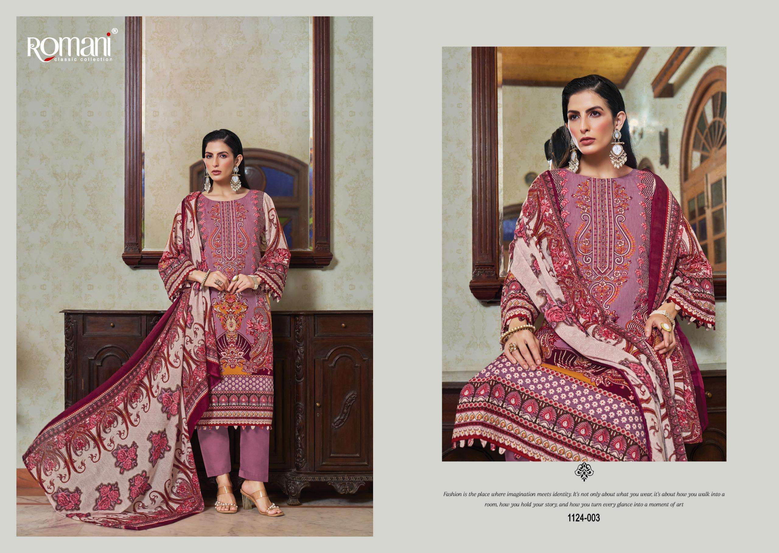 ROMANI AARZU VOL 25 COTTON DIGITAL PRINTS WITH FANCY WORK SUIT
